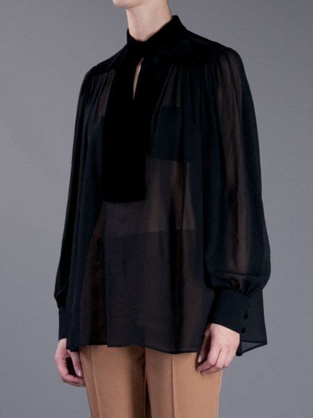 gucci black sheer shirt